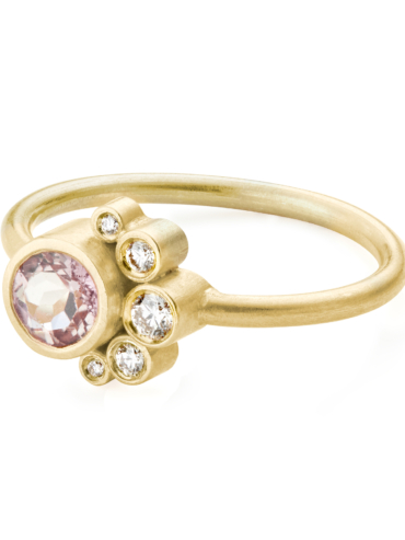 Belle de Jour turmalin og diamant guld ring