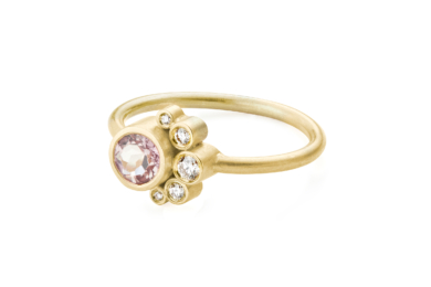 Belle de Jour turmalin og diamant guld ring