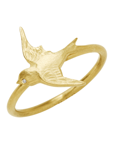 Hirondelle diamant guld ring
