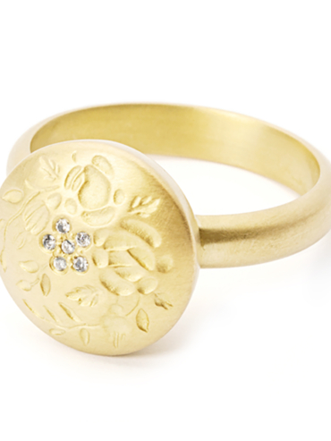 Jardinière diamant guld ring