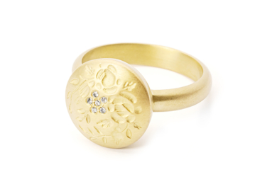 Jardinière diamant guld ring