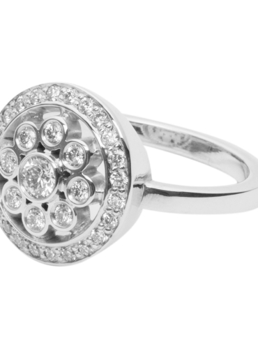 La Fenice diamant hvidgulds ring