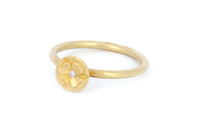 Luck diamant guld ring