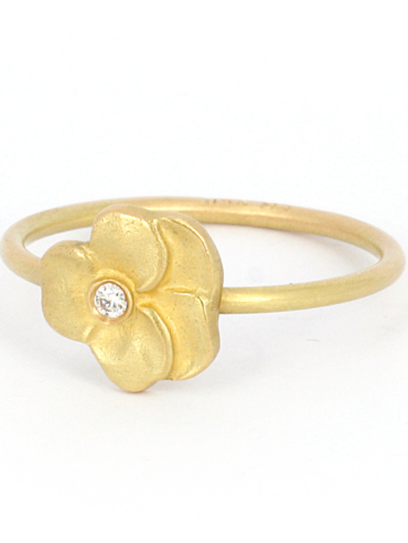 Pansy diamant guld ring