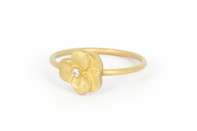 Pansy diamant guld ring