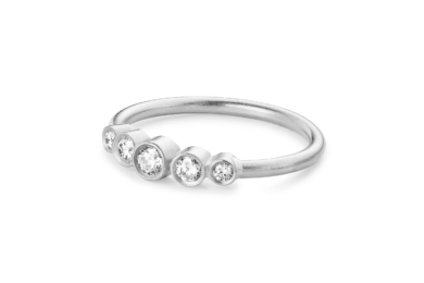 Stella 0,22ct diamant hvidgulds ring