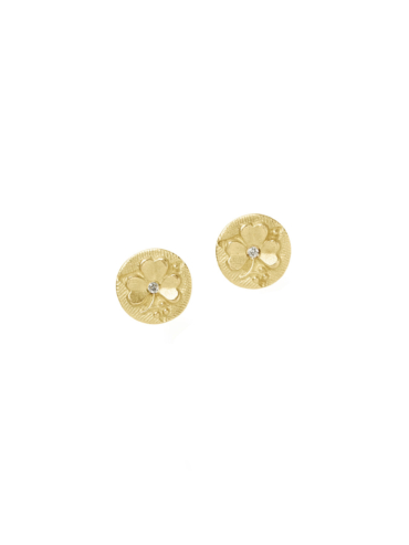 Luck diamant guld ørestikker