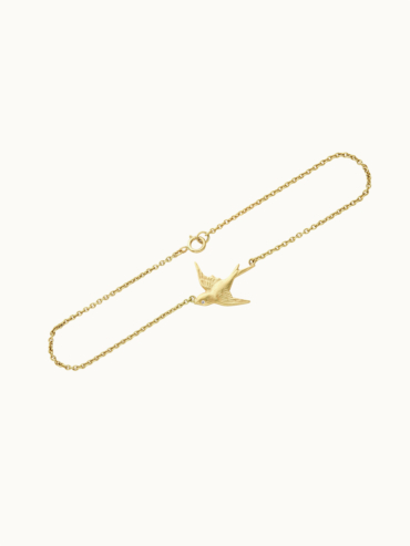 Hirondelle diamant guld fugle armbånd