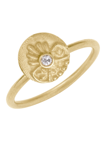 Fan diamant guld ring