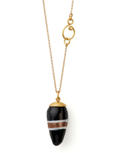 Edith-Hegedüs-Muranoglas-Guldhalskæde-Hvid-Guld