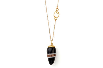 Edith-Hegedüs-Muranoglas-Guldhalskæde-Hvid-Guld