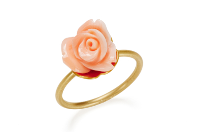 Rose koral guld ring