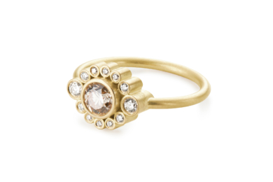 Belle de Nuit champagne diamant guld ring