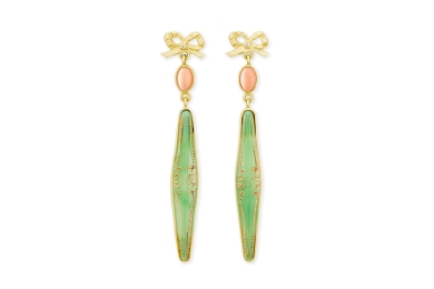 Giselle Paris vintage glas koral guld øreringe