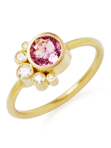 Belle de Jour turmalin og diamant guld ring