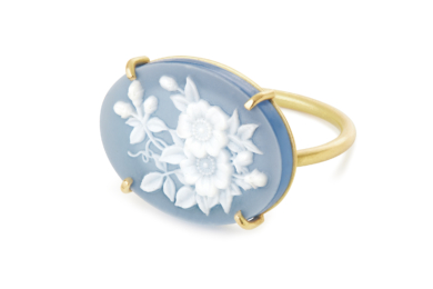 Poetry agat guld ring