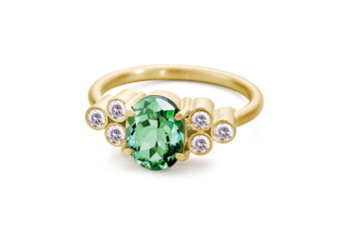 Odette turmalin diamant guld ring