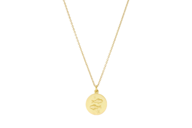 Zodiac Pisces guld halskæde