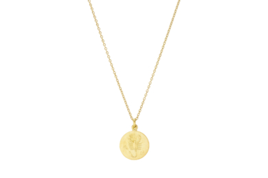 Zodiac Scorpio guld halskæde