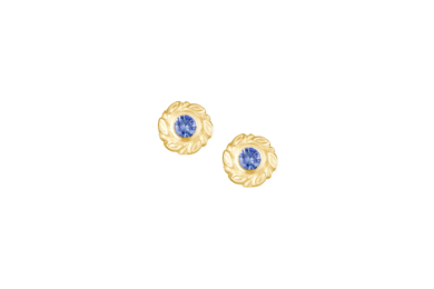 Garland safir guld ørestikker