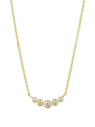 Stella 0,13 ct diamant guld halskæde