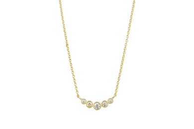 Stella 0,13 ct diamant guld halskæde